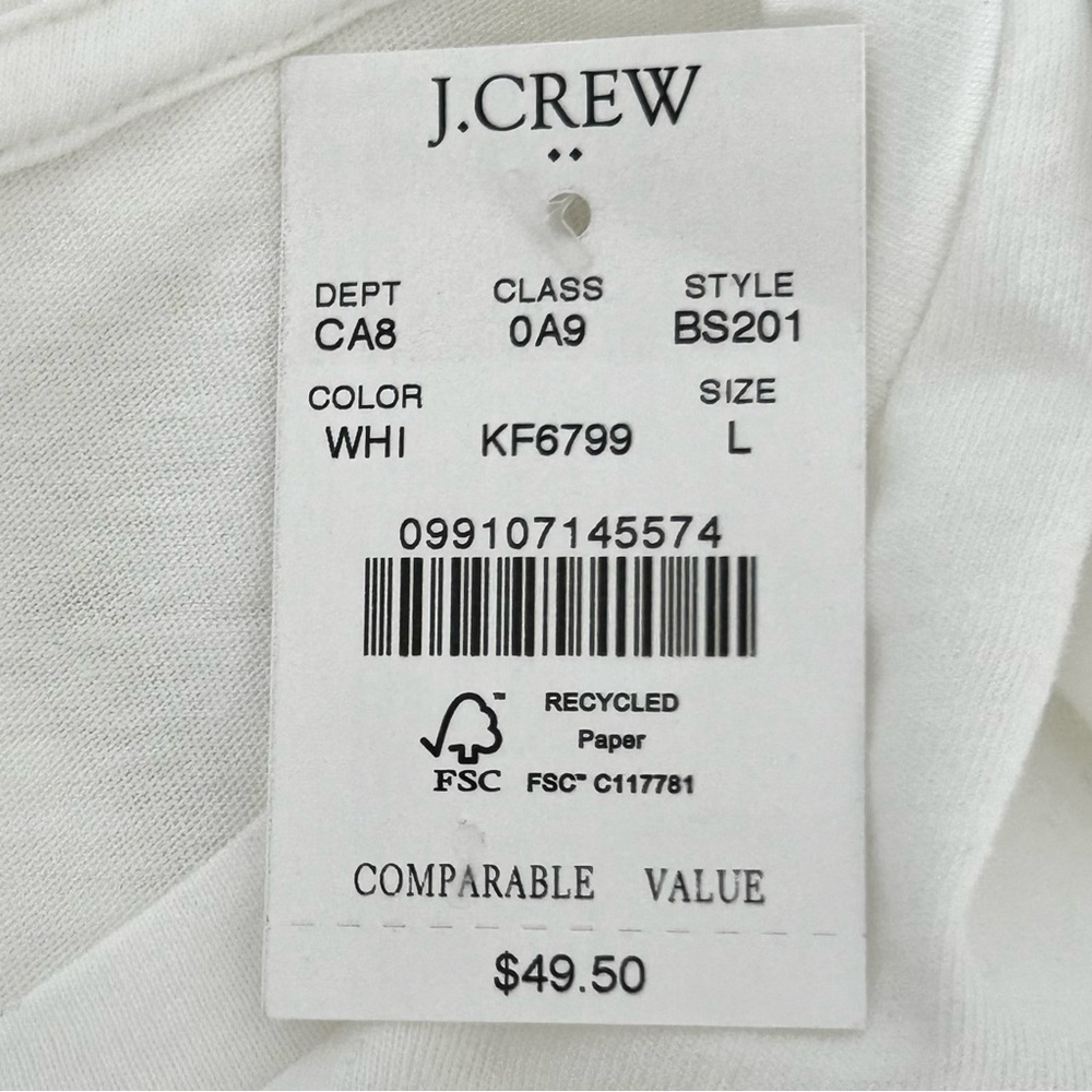 🌸NWT J.Crew Collectible Autumn Long Sleeve Tee. Green Pick Up w/Pumpkins. Large - Picture 7 of 10